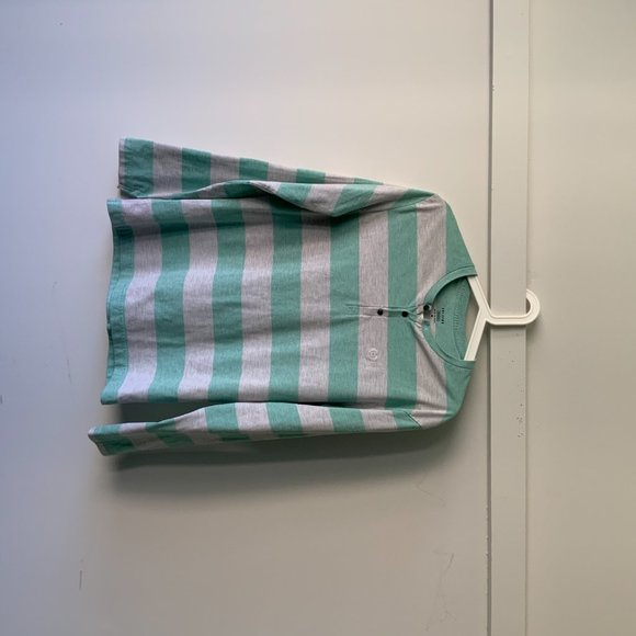 Celsius Teal Long sleeve Striped Shirt - Picture 2 of 2